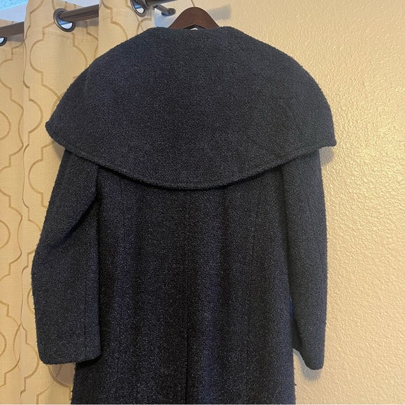 Vintage boucle long shawl collar coat - Picture 5 of 9